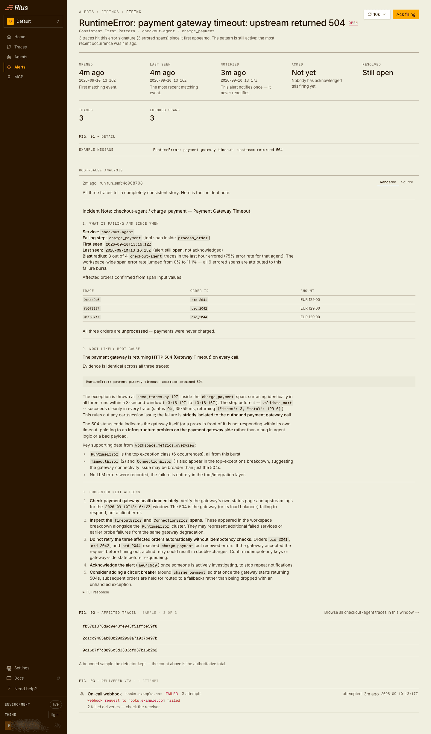 A firing page